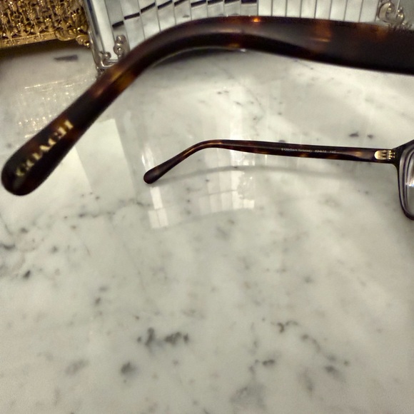 Coach Tortoiseshell  Glasses with Gold 'C' Accent - Women's Accessories - Picture 4 of 7
